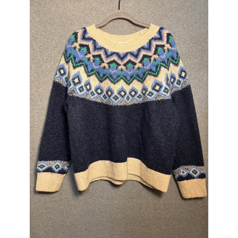 Old Navy Fair Isle Sweater Womens Large Nordic Cabincore Cozy Winter Knit